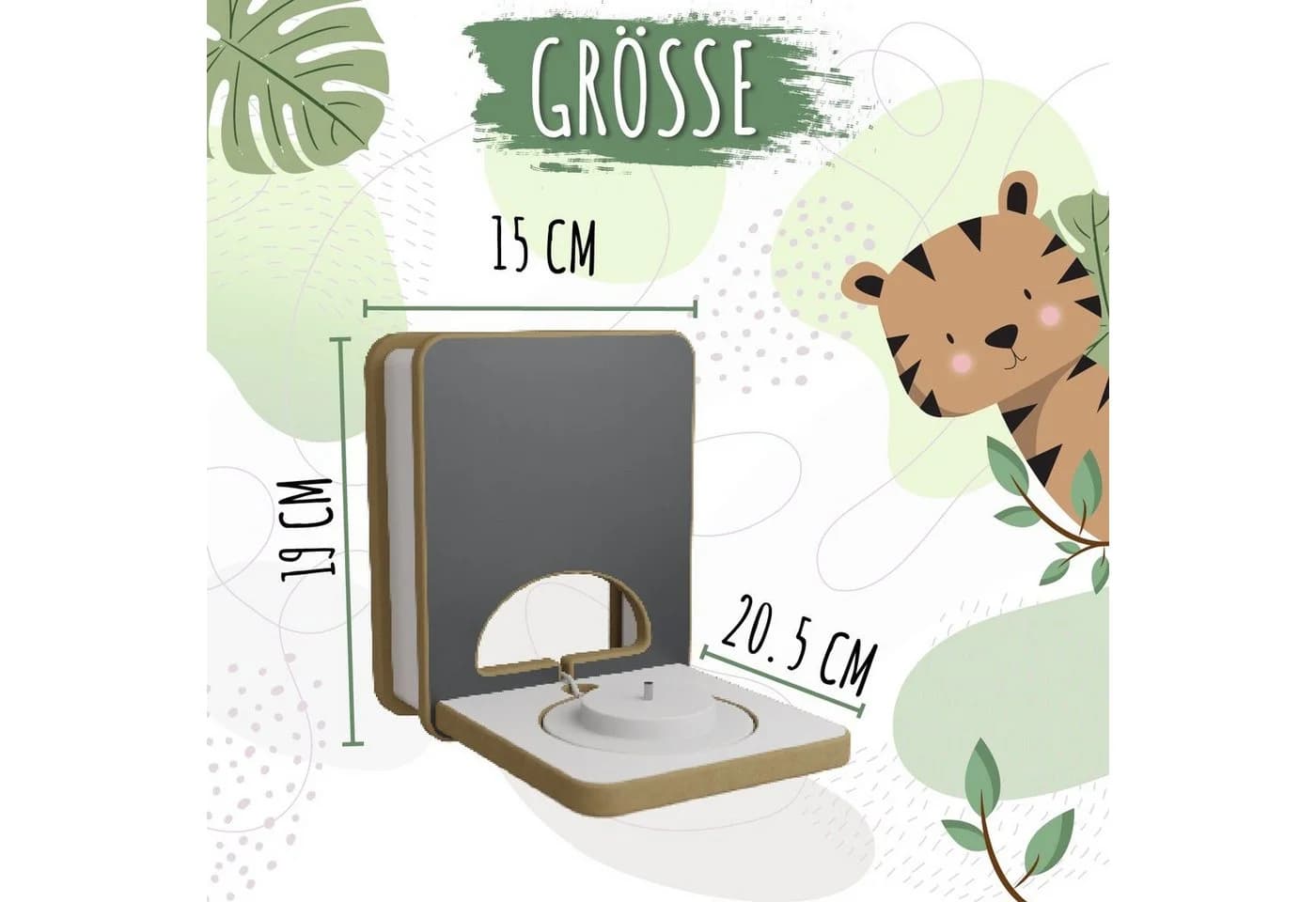 Holzura Kinderregal Grau Toniebox Regal für Toniefiguren Ladestation - Bild 4