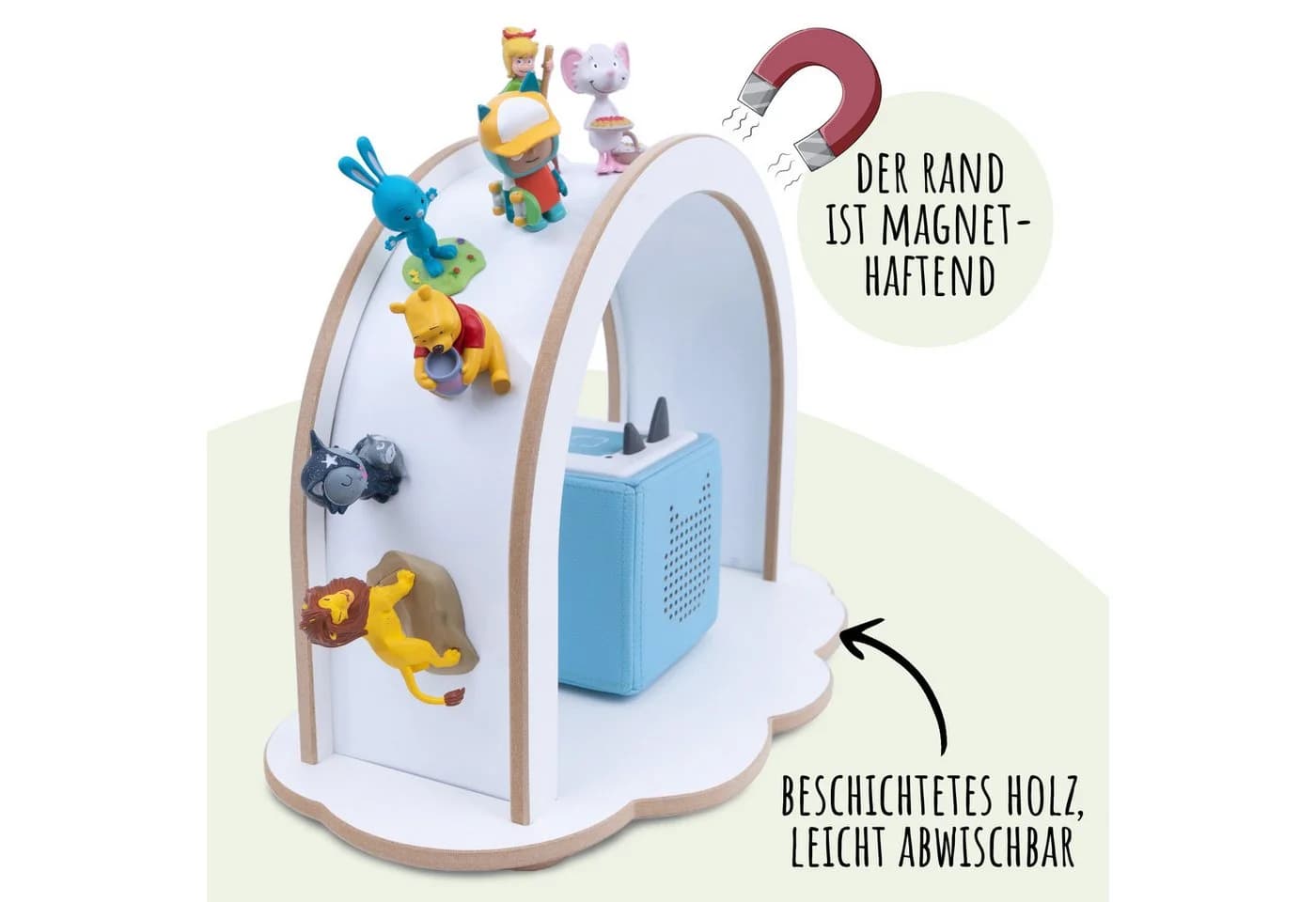 Holzura Tonie-Standregal Kinderregal Weiß
