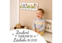 Holzura Kindergarderobe aus Holz mit Ablage und magnethaftendem Rahmen Bild 4