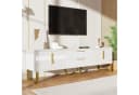 Fine Life Pro TV-Schrank Lowboard Weiß/Gold Hochglanz Bild 1