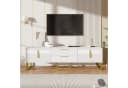Fine Life Pro TV-Schrank Lowboard Weiß/Gold Hochglanz Bild 2