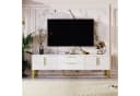 Fine Life Pro TV-Schrank Lowboard Weiß/Gold Hochglanz Bild 4