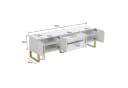 Fine Life Pro TV-Schrank Lowboard Weiß/Gold Hochglanz Bild 5