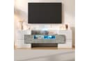 Fine Life Pro TV-Schrank Lowboard mit LED-Beleuchtung Hochglanzweiß Bild 1