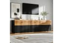 Fine Life Pro TV-Schrank Lowboard Schwarz/Naturholz 168x38x59 cm Bild 3