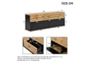 Fine Life Pro TV-Schrank Lowboard Schwarz/Naturholz 168x38x59 cm Bild 4