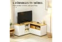 Fine Life Pro TV-Schrank Lowboard L-förmig Weiß/Lichtholz Bild 1