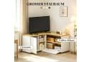 Fine Life Pro TV-Schrank Lowboard L-förmig Weiß/Lichtholz Bild 3