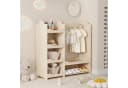 KEFEYA Kindergarderobe Naturholz mit 4 Regalen & Sitzbank Bild 4