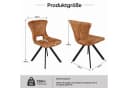 Jiexi Esszimmerstuhl Premium Flanell Modernes Design Polsterstuhl Gelb Bild 4