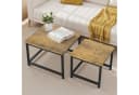 HawthyHome Couchtisch 2er-Set quadratisch Holz Metall Gestell Bild 4