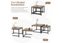 HawthyHome Couchtisch 2er-Set quadratisch Holz Metall Gestell Bild 5