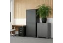 LHForgetech Metallschrank 4 Türen mit Zahlenschlösser Schwarz Bild 1