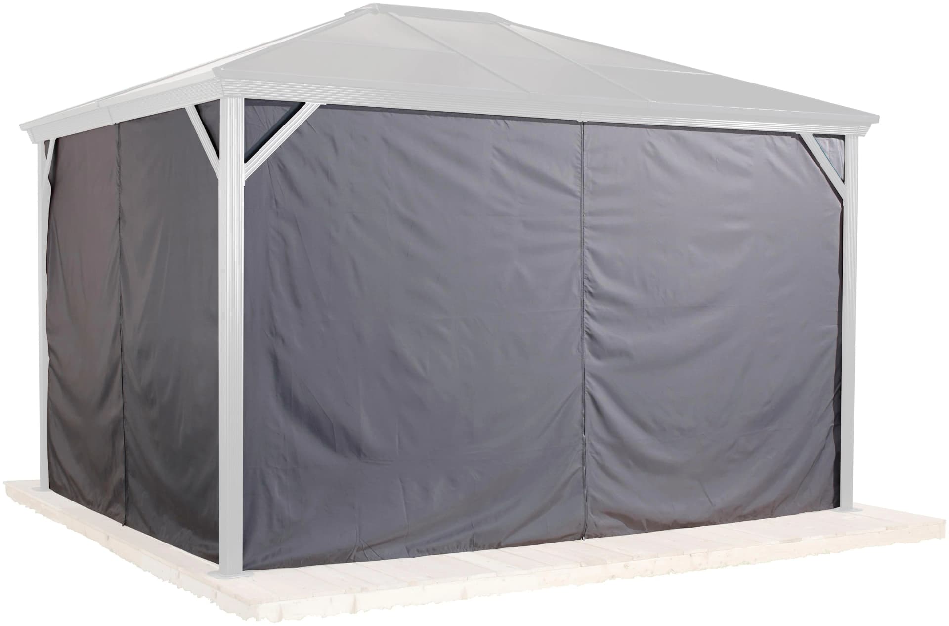 Sojag Pavillonseitenteil Verona 10x14 Grau Polyester - Bild 2