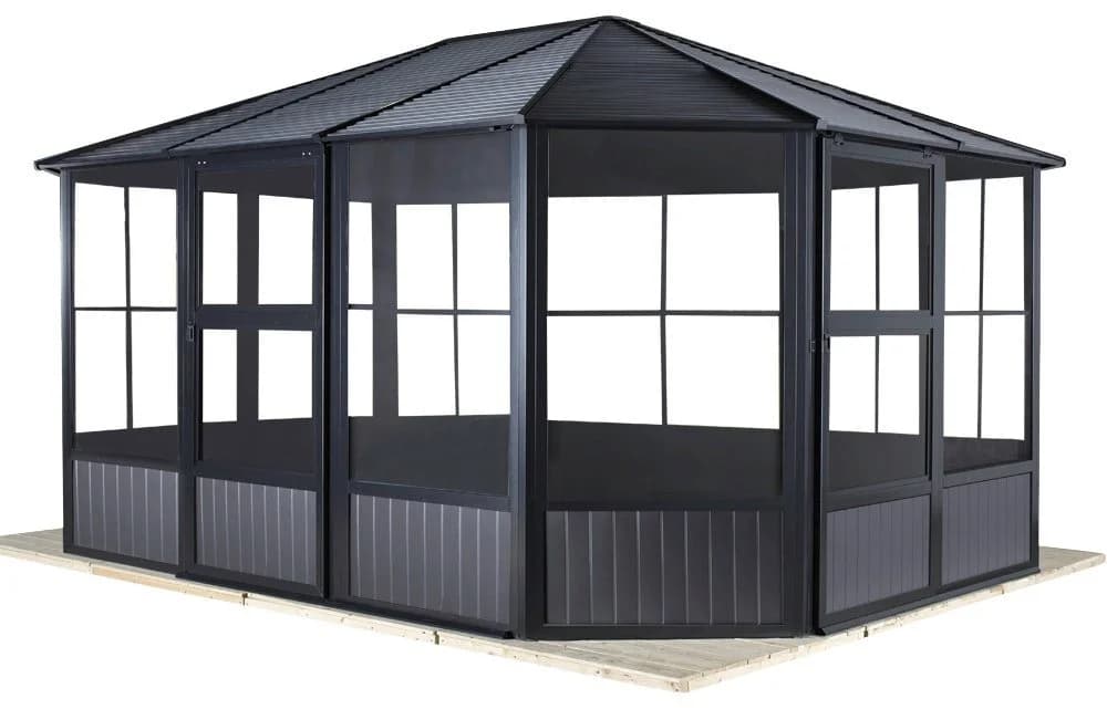 SOJAG Charleston 12x15 Pavillon Anthrazit Aluminium Stahlblech - Bild 2