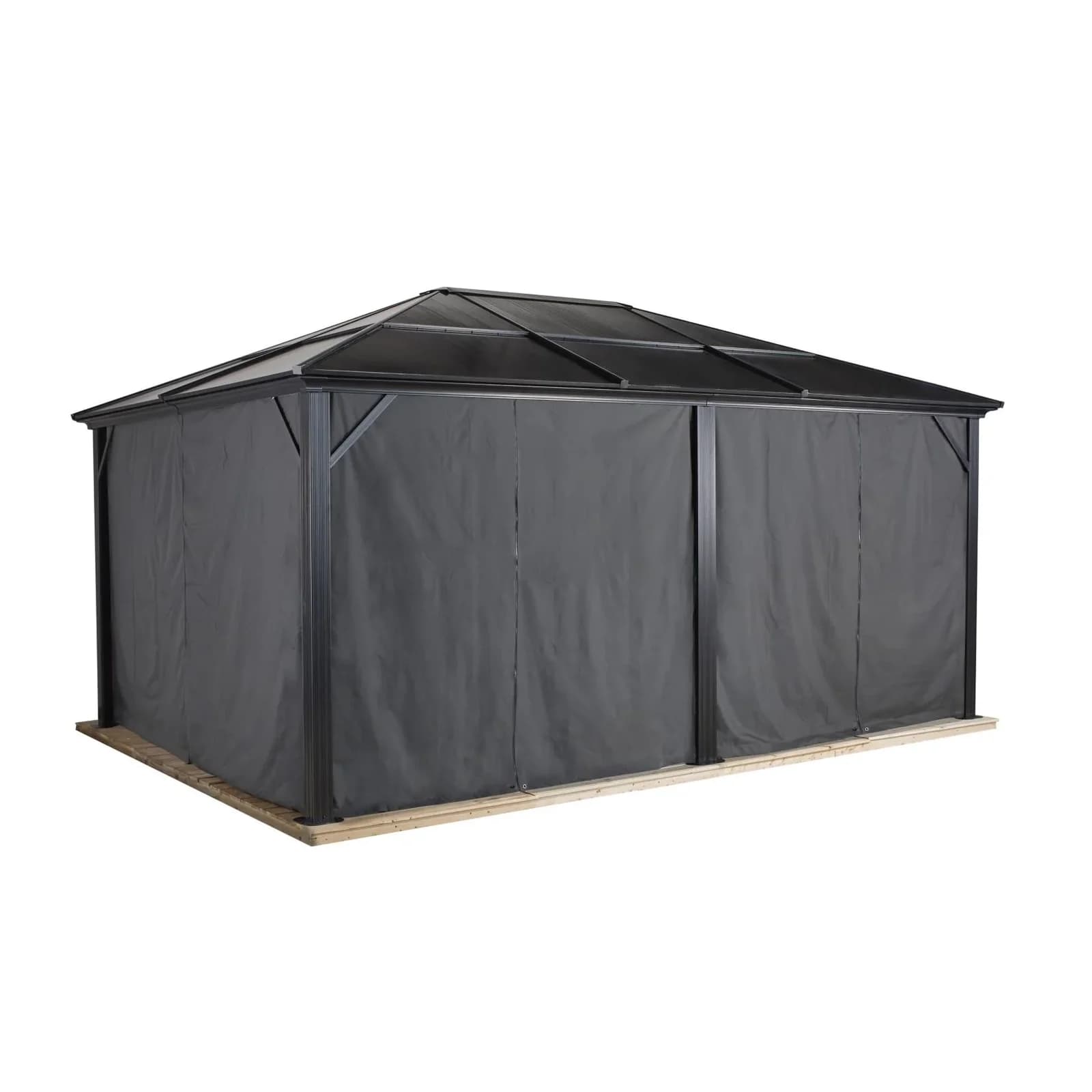 Sojag Pavillon Seitenteil Meridien Grau 4-tlg. Polyester