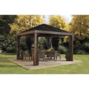 Pavillon SOJAG Valencia 12x12 Holzoptik Grün Bild 1