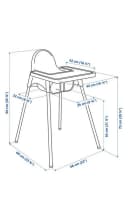 IKEA ANTILOP Kinderstuhl mit Tablett Weiß Bild 3