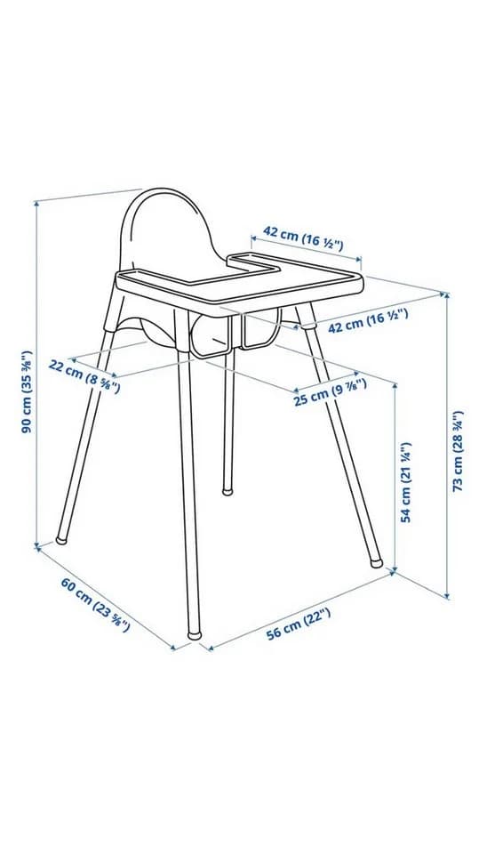 IKEA ANTILOP Kinderstuhl mit Tablett Weiß - Bild 3
