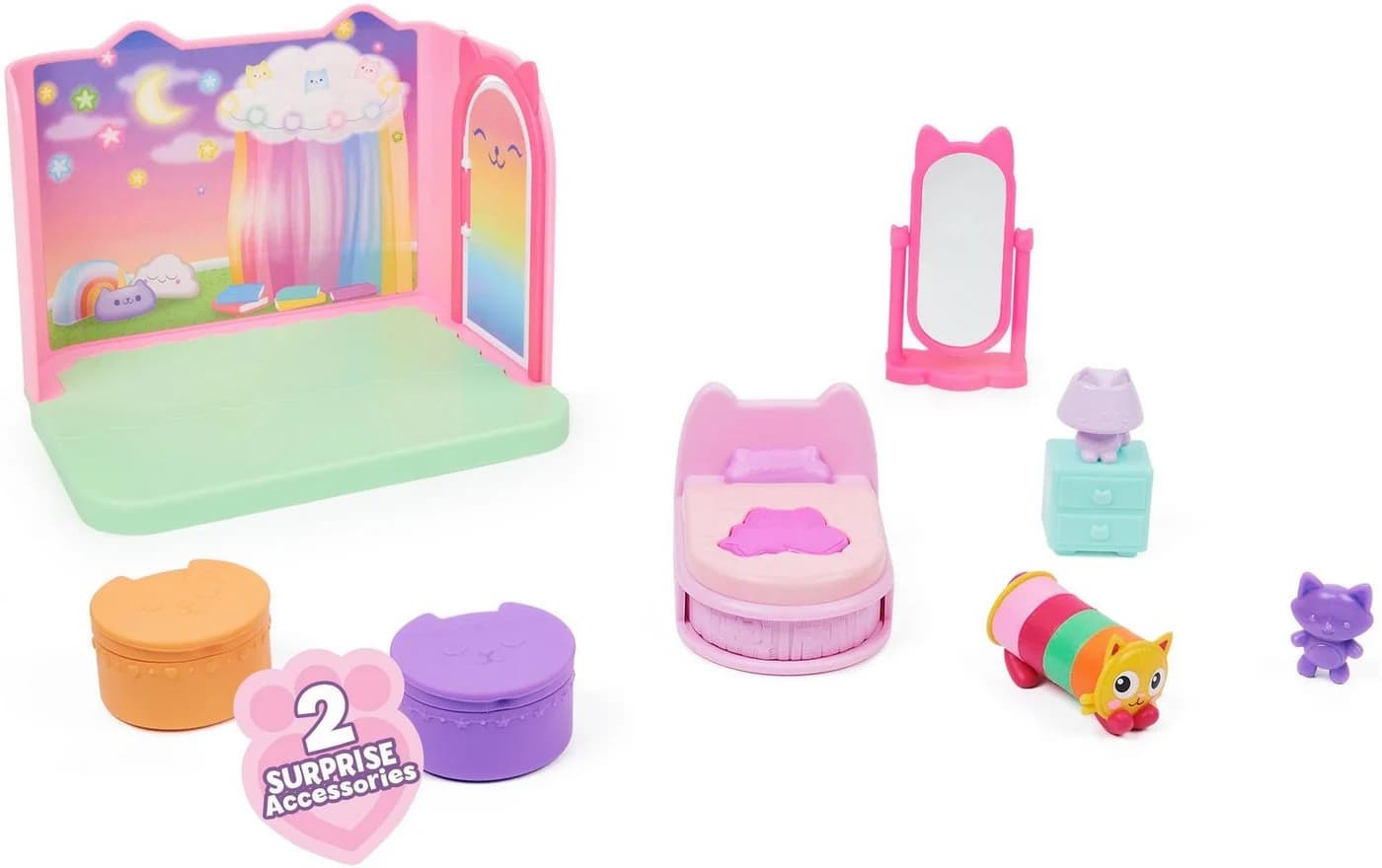 Spin Master Spielwelt Gabby's Dollhouse Deluxe Room Pillow Cat's Schlafzimmer - Bild 5