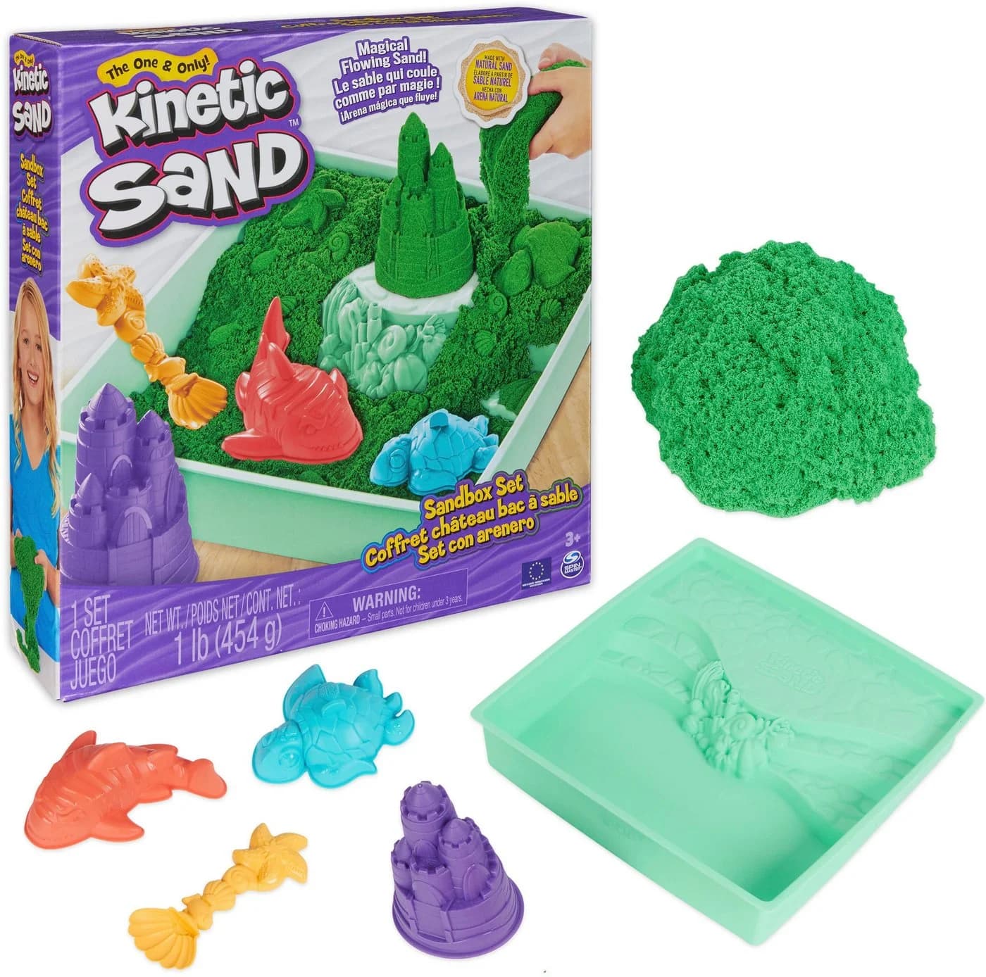 Spin Master Kreativset Kinetic Sand Box 454 g Grün - Bild 2