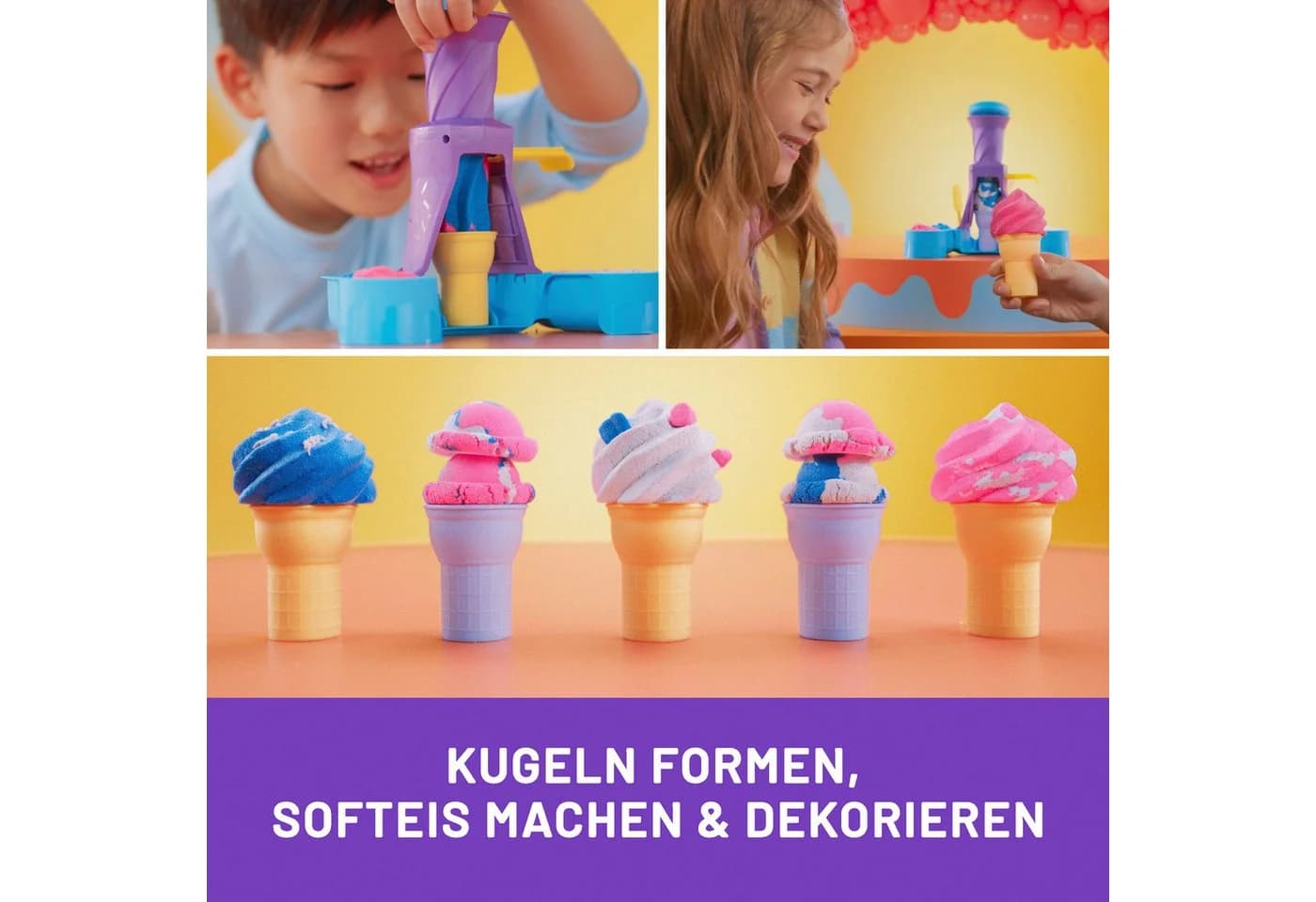 Spin Master Kreativset Kinetic Sand - Soft Serve Ice Cream Station 397g - Bild 3