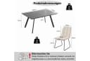 Jiexi Essgruppe mit Flanell-Stühlen Grau Schwarz Beige Industrie-Design Bild 3