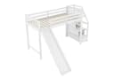 EXTSUD Hochbett 90x200 cm mit Rutsche und Ablageleiter weiß Bild 3