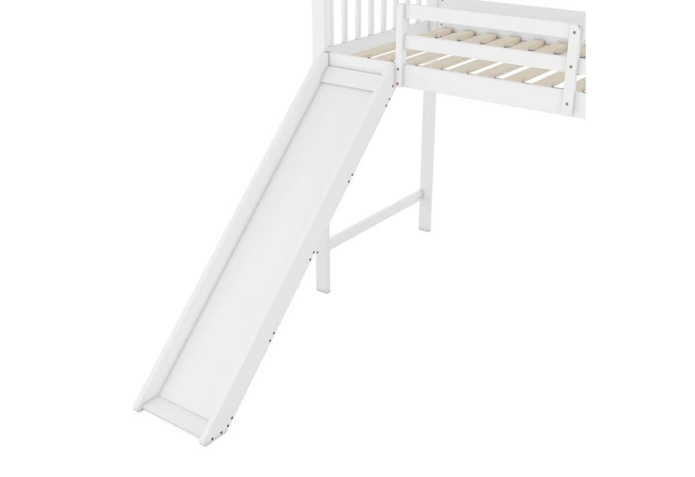 EXTSUD Hochbett 90x200 cm mit Rutsche und Ablageleiter weiß - Bild 5