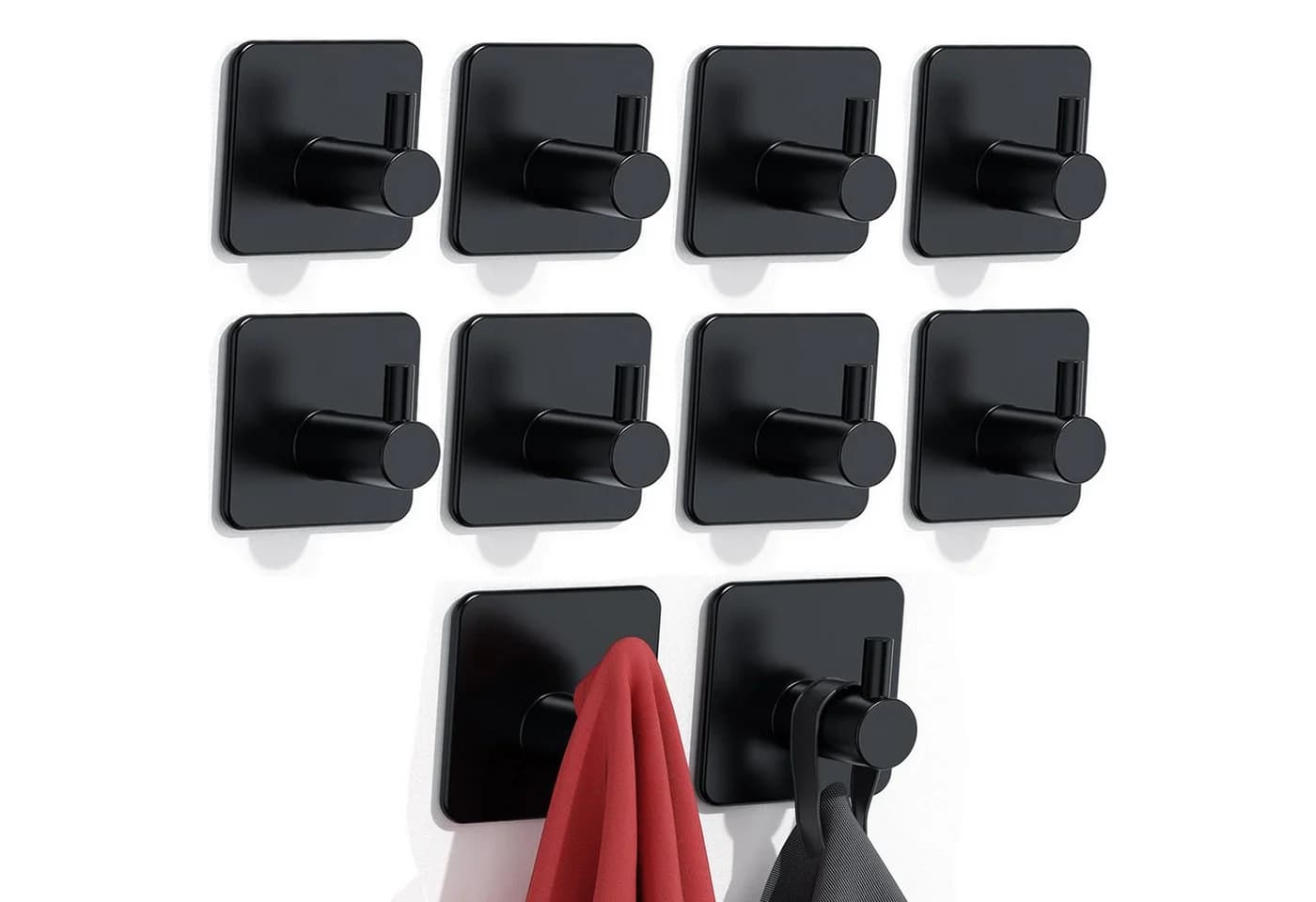 Refined Living Handtuchhaken 10er Set Selbstklebend Edelstahl - Bild 2
