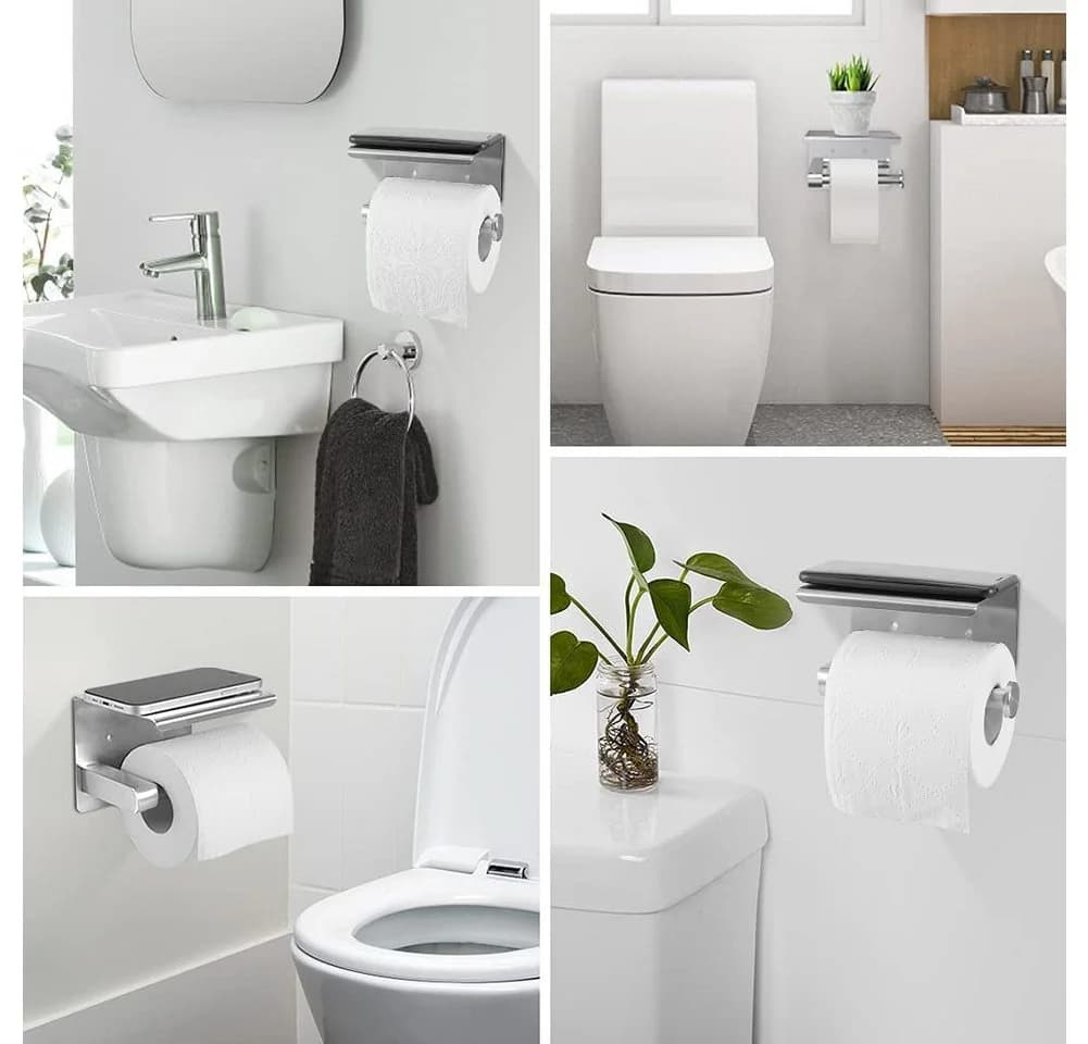 Moderner Toilettenpapierhalter aus Edelstahl - Bild 5