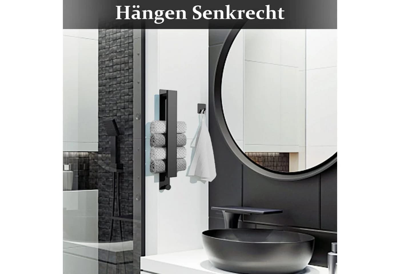 Moderner Handtuchhalter aus Edelstahl - Bild 4