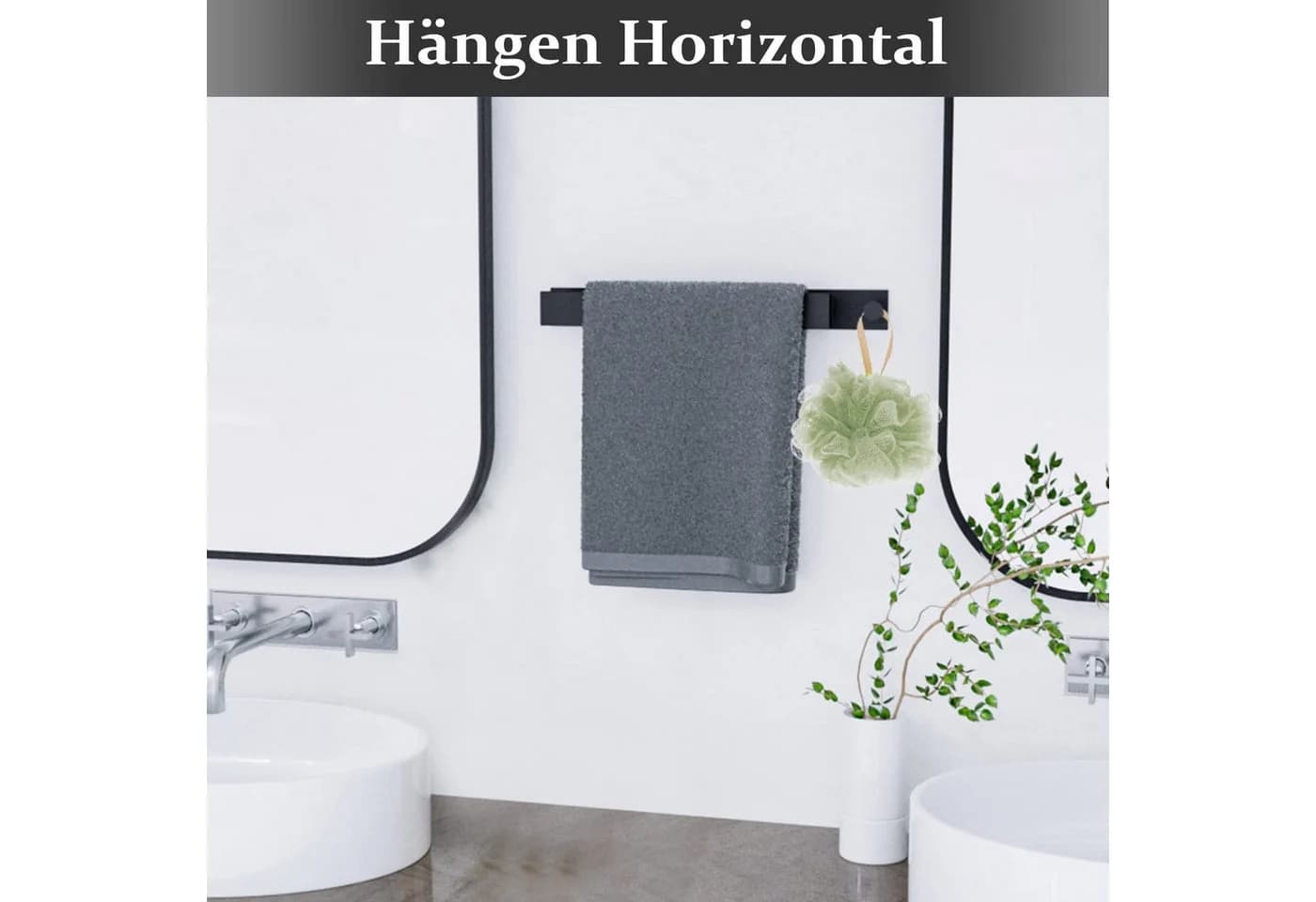 Moderner Handtuchhalter aus Edelstahl - Bild 5