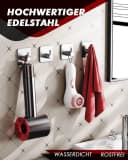 Refined Living Handtuchhaken Selbstklebend Edelstahl Silber Bild 1