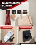 Refined Living Handtuchhaken 10er Set Selbstklebend Edelstahl Bild 3