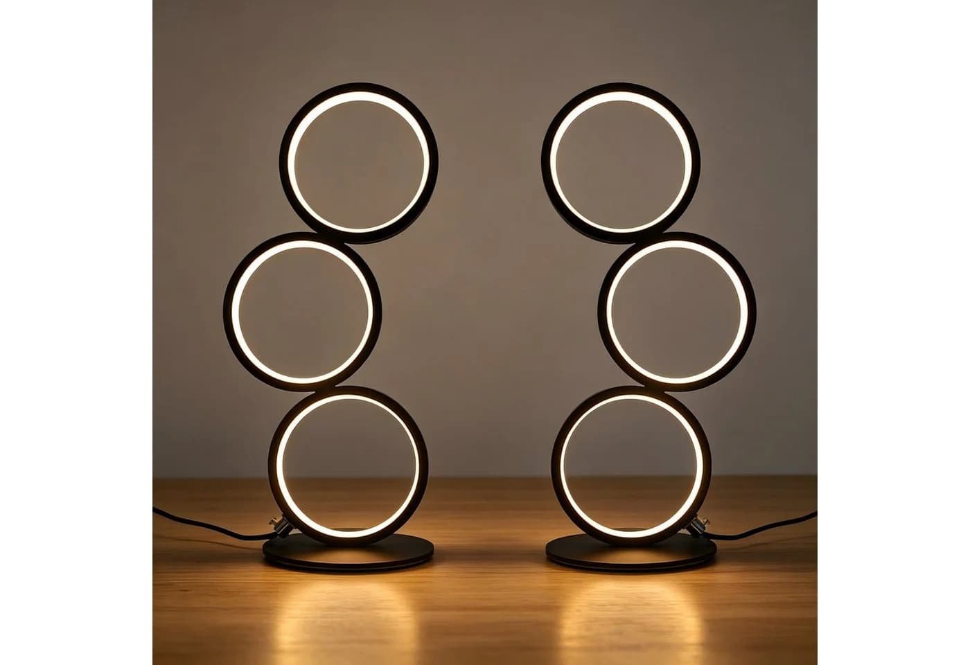 ZMH LED Nachttischlampe Schwarz Dimmbar Aluminium Design - Bild 2