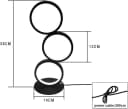 ZMH LED Nachttischlampe Schwarz Dimmbar Aluminium Design Bild 5
