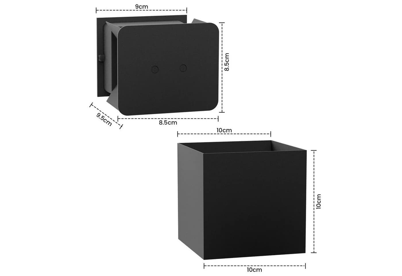 ZMH LED Außen-Wandleuchte Modern Up Down Schwarz Metall - Bild 5
