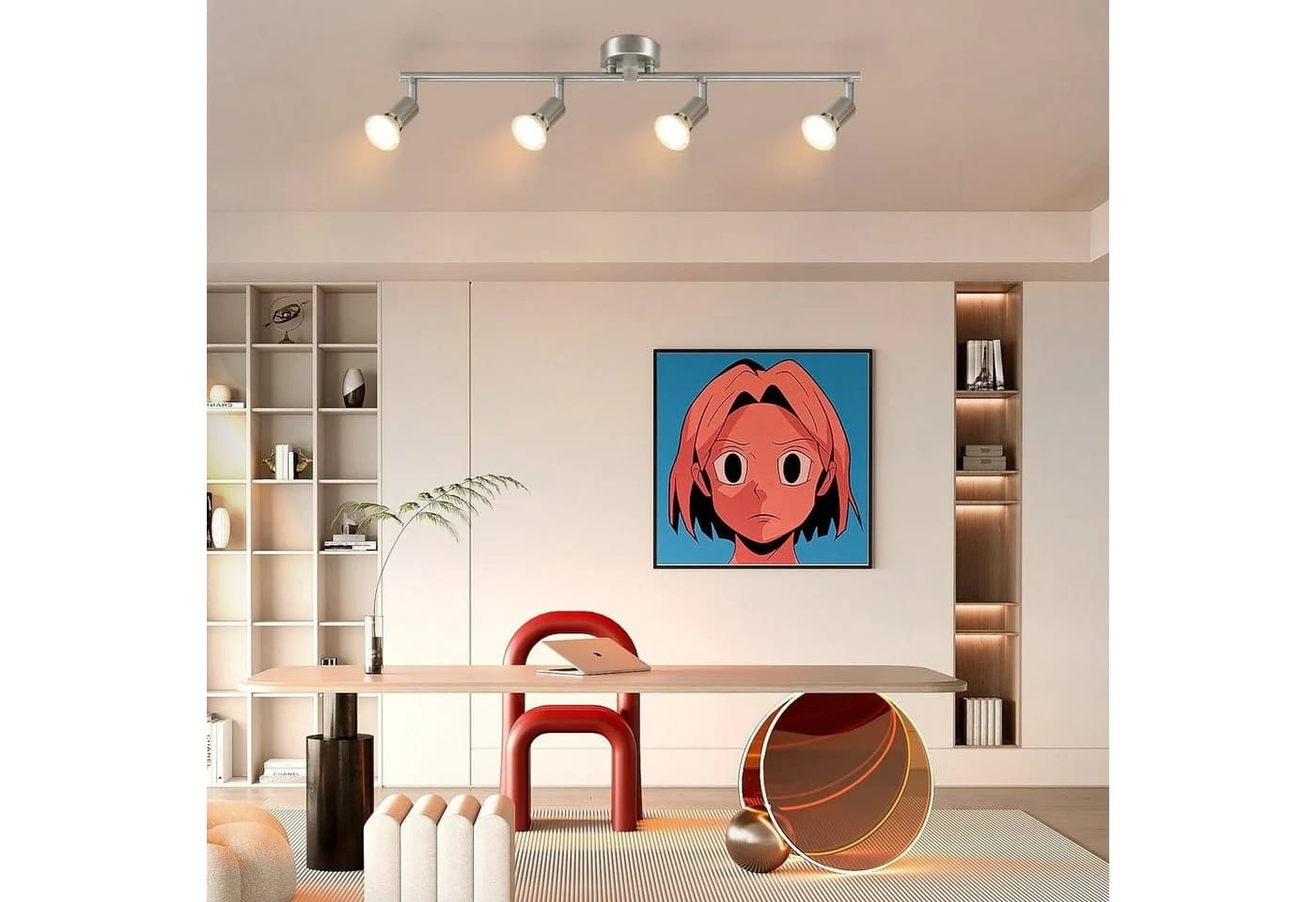 ZMH Deckenleuchte 4 Flammig-GU10 Modern Deckenspot Schwenkbar