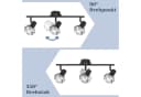 ZMH LED Deckenstrahler 3 Flammig Deckenspots - Weiß/Schwarz Retro Deckenlampe 350° Bild 1