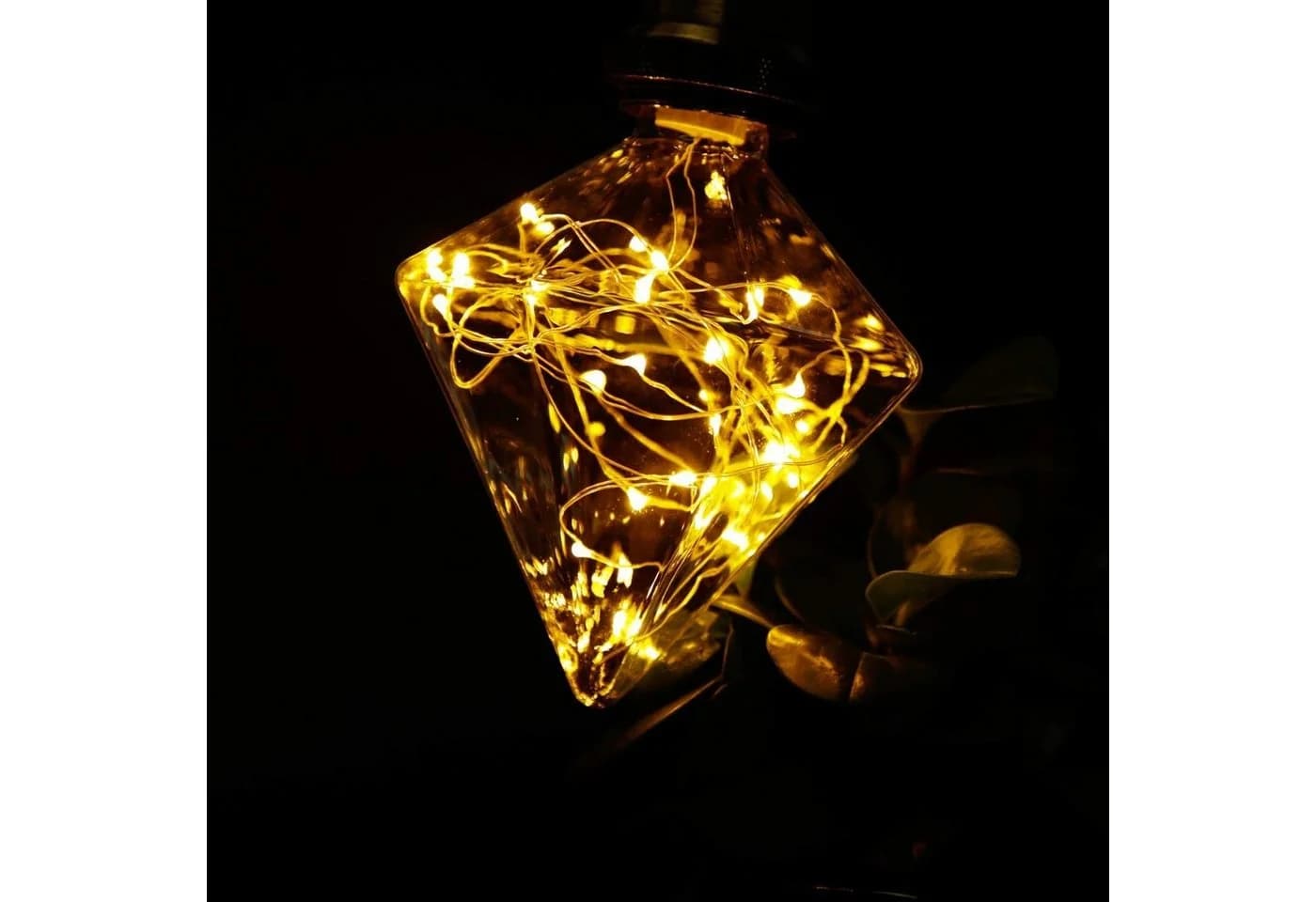 ZMH LED-Leuchtmittel LED Vintage Glühbirne E27 Fireworks 3W Diamant Warmweiß