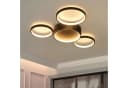 ZMH LED Deckenleuchte 4 Ringe Design Schwarz Warmweiß Bild 2