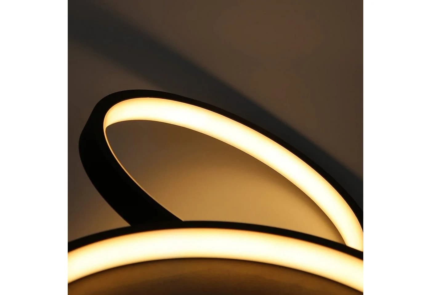 ZMH LED Deckenleuchte 4 Ringe Design Schwarz Warmweiß - Bild 4
