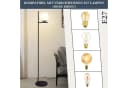 ZMH Stehlampe Industrial E27 Schwarz/Gold mit Fußschalter Bild 4