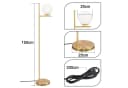 ZMH Stehlampe Wohnzimmer 1Flammig Metall Industrial Stehleuchte mit Fußschalter Bild 1