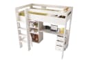 Ulife Hochbett Kinderbett mit Schreibtisch, Kleiderschrank und Aktenschrank, 90x200cm Bild 3