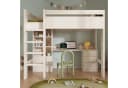 Ulife Hochbett Kinderbett mit Schreibtisch, Kleiderschrank und Aktenschrank, 90x200cm Bild 5