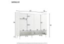 Ulife Sideboard Kommode Schuhschrank Weiß 4 Türen 1 Schublade Bild 1