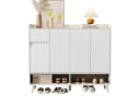 Ulife Sideboard Kommode Schuhschrank Weiß 4 Türen 1 Schublade Bild 3