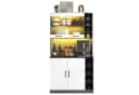 Ulife Küchenbuffet Küchenschrank Weiß/Grau Holz Bild 3